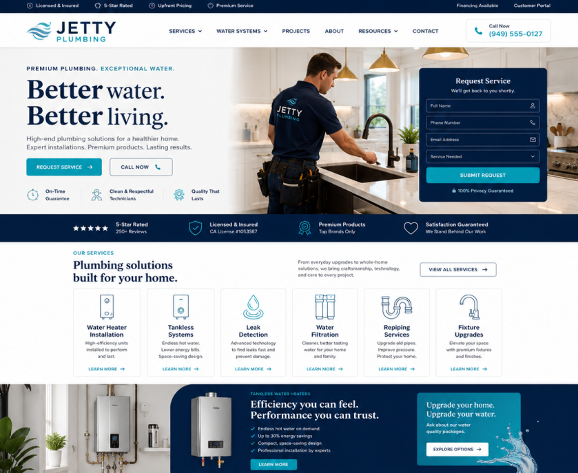 Plumbing website template